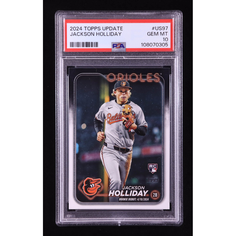 Jackson Holliday 2024 Topps Update #US97 RC (PSA 10) at PristineAuction.com