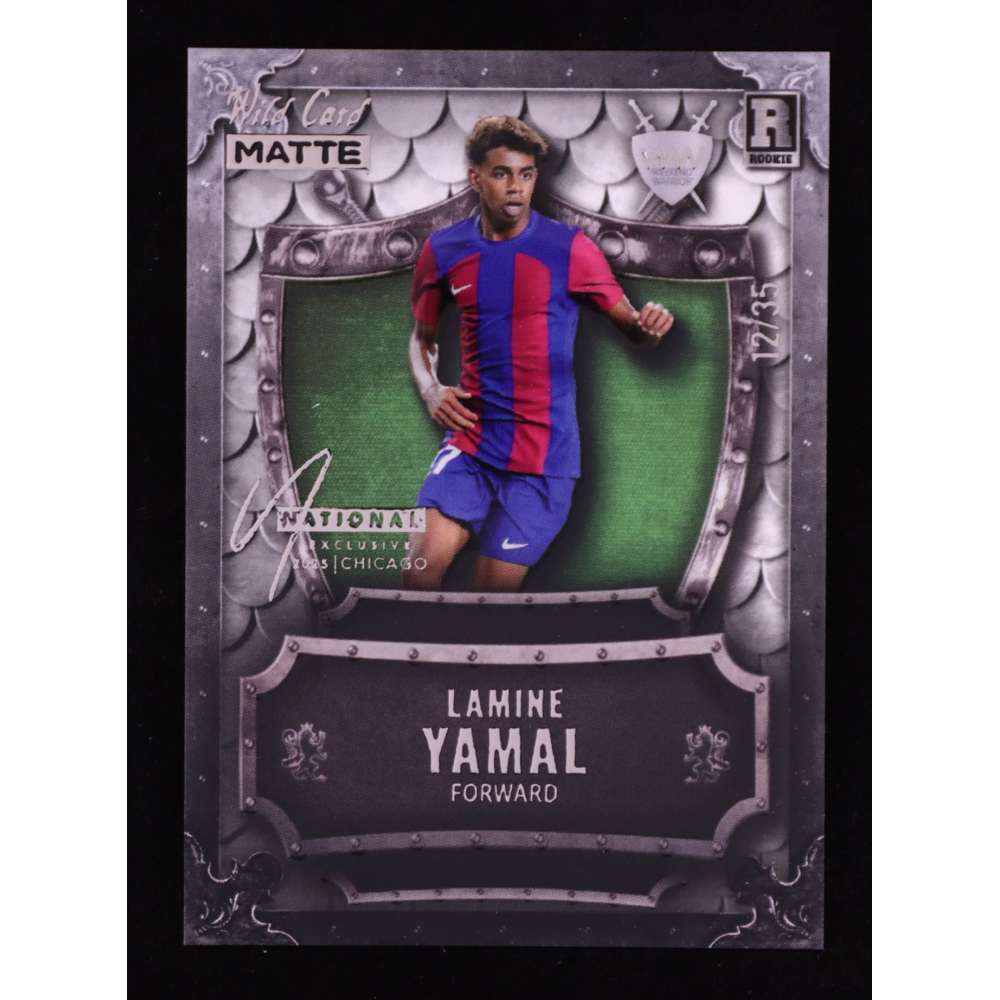 Lamine Yamal 2024 Wild Card Matte Weekend Warrior '25 National Convention Exclusive #WW-LY #12/35 RC at PristineAuction.com