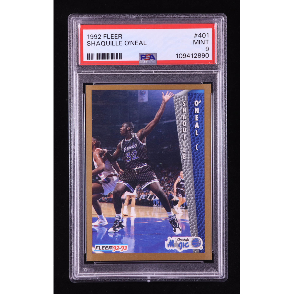 Shaquille O'Neal 1992-93 Fleer #401 RC (PSA 9) at PristineAuction.com