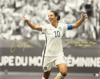 Carli Lloyd Signed Team USA 16x20 Photo Inscribed "2015, 2016 FIFA Player of the Year" (Lloyd & Beckett) at PristineAuction.com
