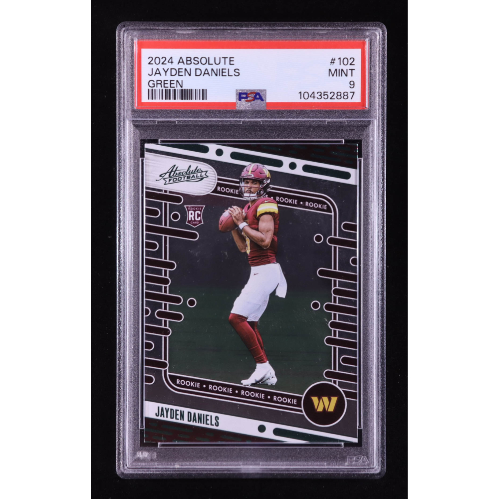 Jayden Daniels 2024 Absolute Green #102 RC (PSA 9) at PristineAuction.com