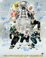 1998-99 Stars Stanley Cup Champions 16x20 Photo Signed By (10) With Mike Modano, Brett Hull, Ed Belfour, Joe Nieuwendyk (Beckett) at PristineAuction.com