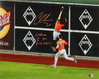 Chas McCormick Signed Astros 16x20 Photo Inscribed "Game 5 Win Saving Catch!" (Beckett) at PristineAuction.com