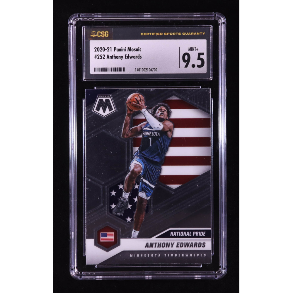 Anthony Edwards 2020-21 Panini Mosaic #252 RC (CSG 9.5) at PristineAuction.com