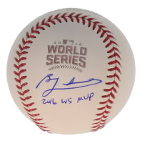 Ben Zobrist Signed 2016 World Series Baseball Inscribed "2016 WS MVP" (Fanatics & MLB) at PristineAuction.com