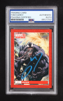 Tom Hardy Signed 2019-20 Upper Deck Marvel Annual #17 Venom (PSA) at PristineAuction.com