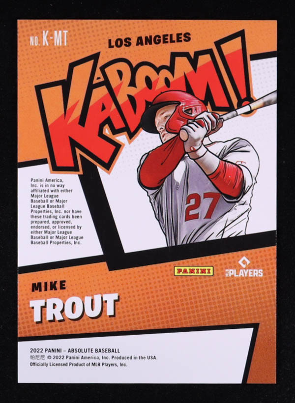 Mike Trout 2022 Absolute Kaboom #1 at PristineAuction.com Mike Trout 2022 Absolute Kaboom #1 at PristineAuction.com