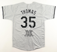 Frank Thomas Signed Career Highlight Stat Jersey (JSA) at PristineAuction.com