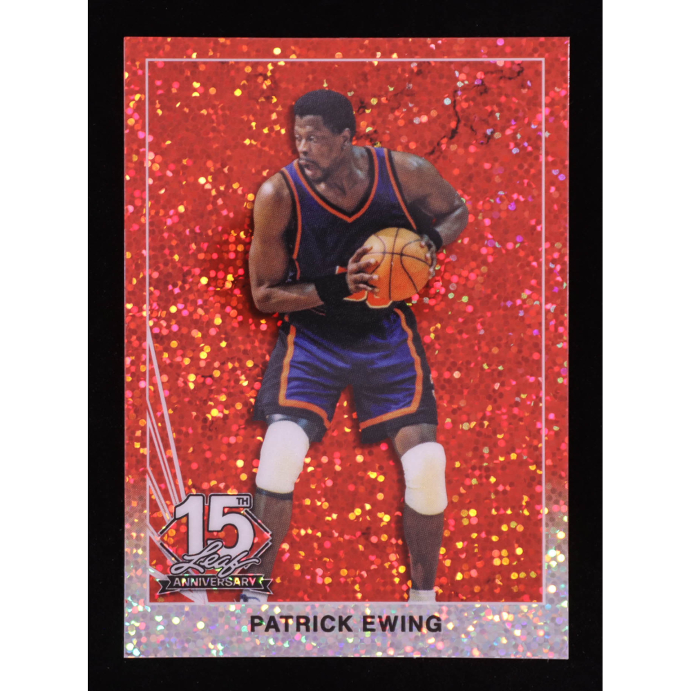 Patrick Ewing 2025 Leaf '90 Leaf 15th Year Anniversary National Convention Red Sparkle #90B-126 #2/3 at PristineAuction.com