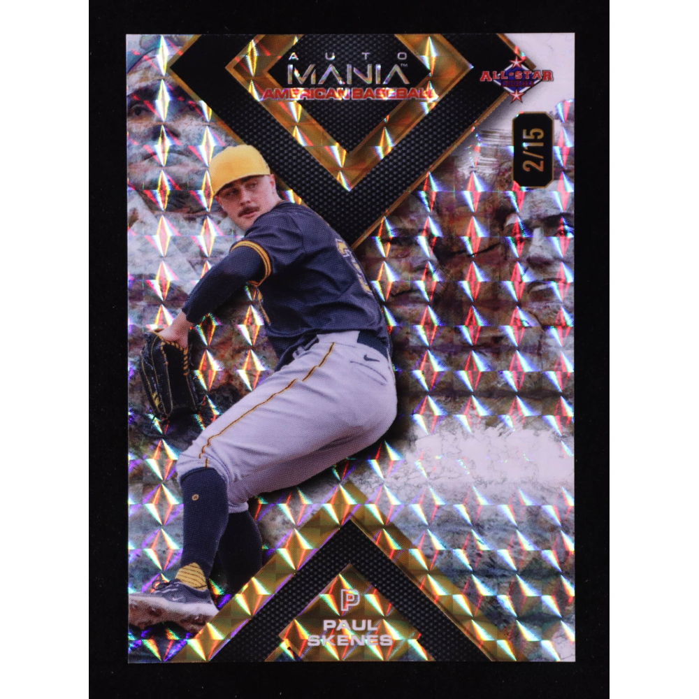 Paul Skenes 2024 Wild Card Auto Mania American Baseball Diamond Mount Rushmore Mosaic #AMASQ-PS3 #02/15 RC at PristineAuction.com