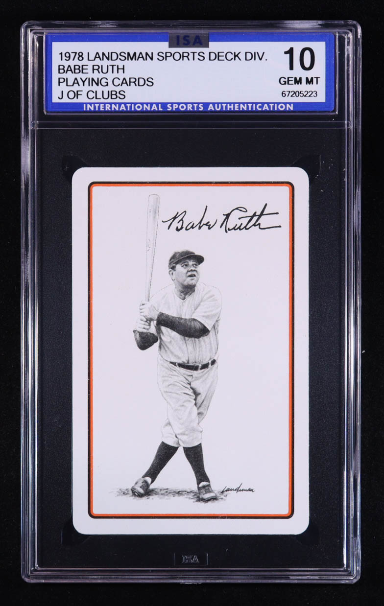 Babe Ruth 1978 Landsman Playing Card (ISA 10) at PristineAuction.com Babe Ruth 1978 Landsman Playing Card (ISA 10) at PristineAuction.com