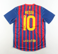 Lionel Messi Signed FC Barcelona Nike Authentic Jersey Inscribed "Leo" (Beckett) at PristineAuction.com