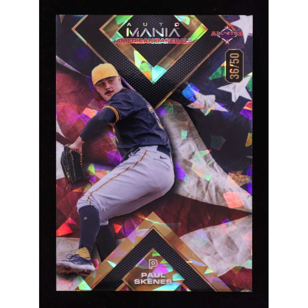 Paul Skenes 2024 Wild Card Auto Mania American Baseball Diamond American Flag Crystal #AMASQ-PS3 #36/50 RC at PristineAuction.com
