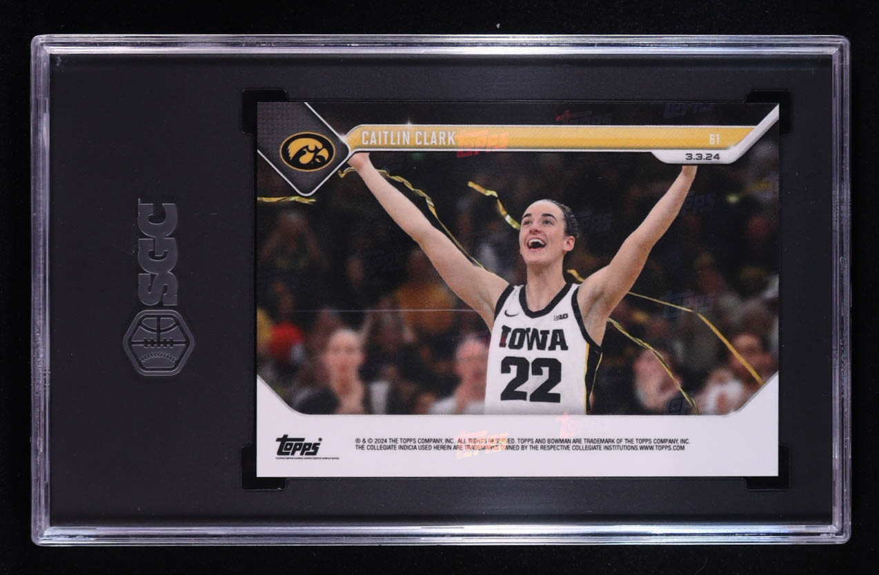 Caitlin Clark 2023-24 Bowman University Now #61 RC (SGC 10) at PristineAuction.com Caitlin Clark 2023-24 Bowman University Now #61 RC (SGC 10) at PristineAuction.com