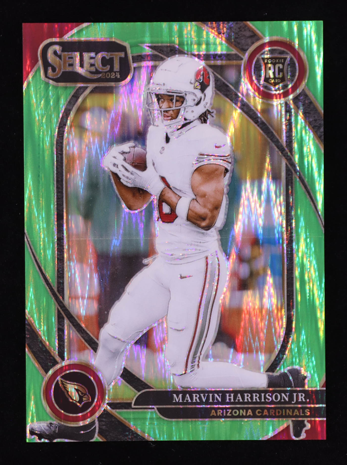 Marvin Harrison Jr. 2024 Select Prizm Neon Green Shock #219 #032/499 RC at PristineAuction.com Marvin Harrison Jr. 2024 Select Prizm Neon Green Shock #219 #032/499 RC at PristineAuction.com