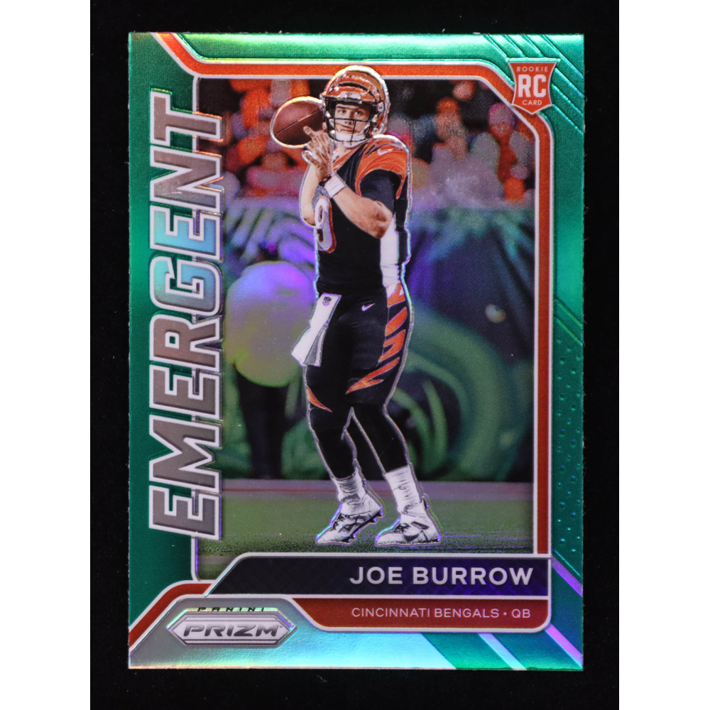 Joe Burrow 2020 Panini Prizm Emergent Prizms Green #1 RC at PristineAuction.com