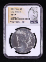 2024 Peace Silver Dollar, Early Releases (NGC MS69) at PristineAuction.com