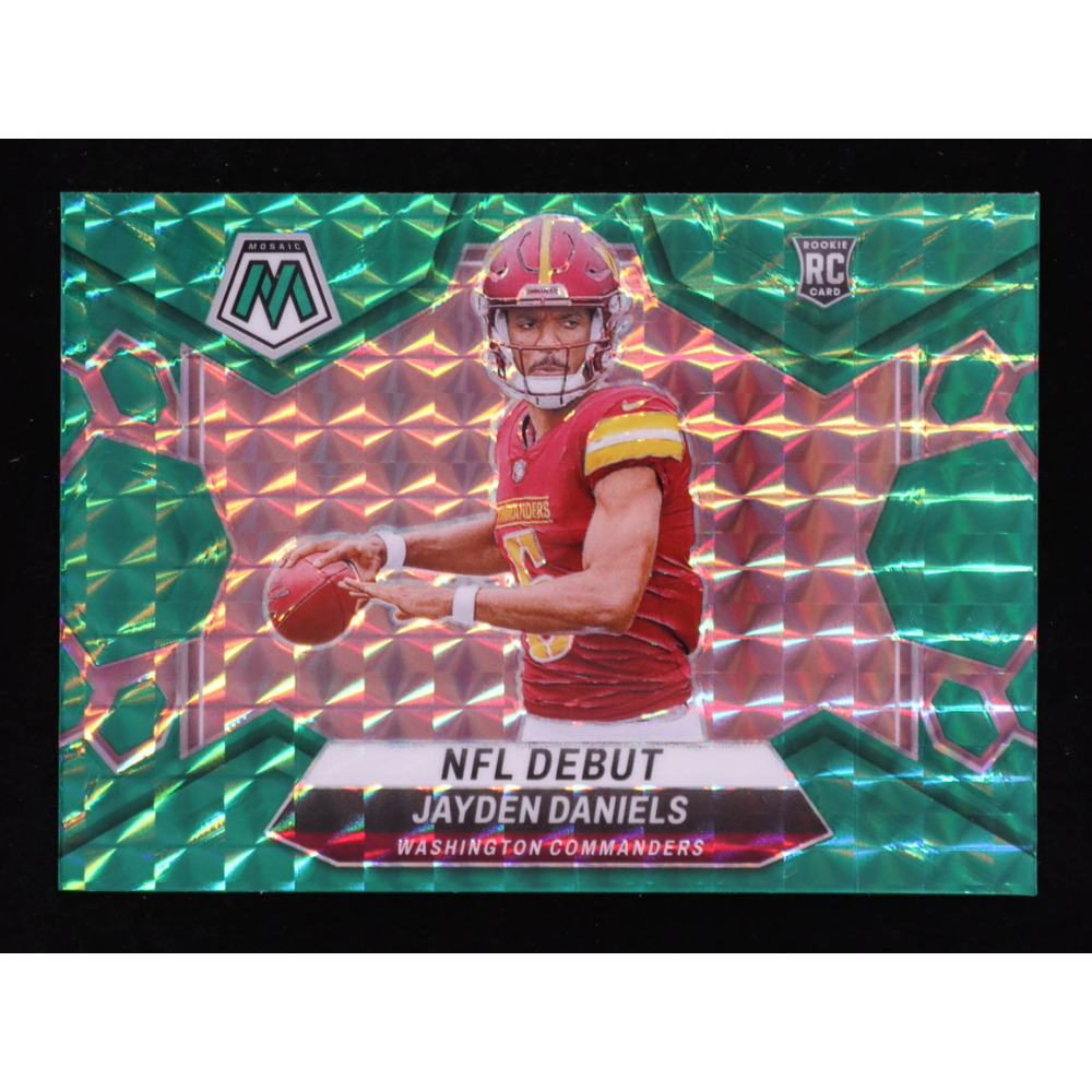 Jayden Daniels 2024 Panini Mosaic NFL Debut Mosaic Green #272 RC at PristineAuction.com
