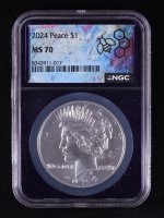 2024 Peace Silver Dollar (NGC MS70) at PristineAuction.com
