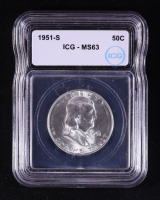 1951-S Franklin Silver Half Dollar (ICG MS63) at PristineAuction.com