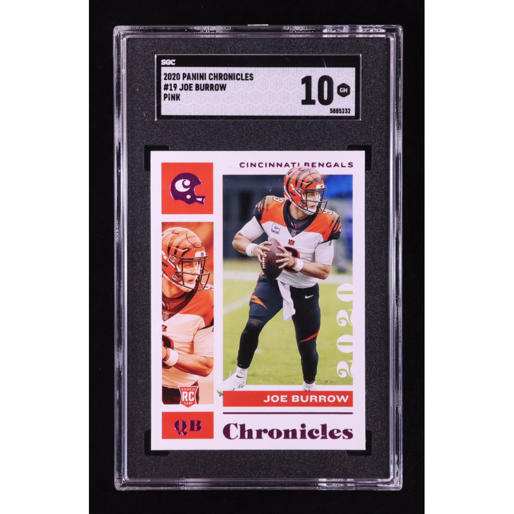 Joe Burrow 2020 Panini Chronicles Pink #19 RC (SGC 10) at PristineAuction.com
