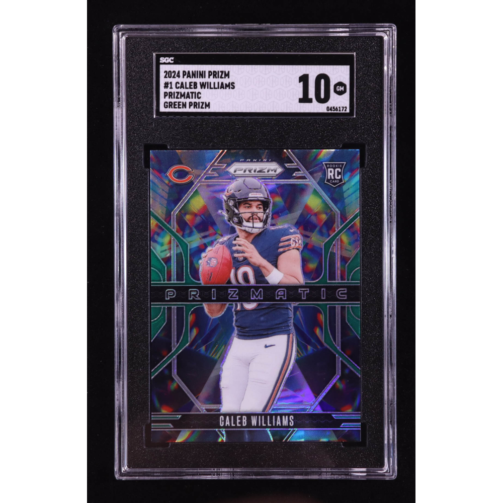 Caleb Williams 2024 Panini Prizm Prizmatic Prizms Green #1 RC (SGC 10) at PristineAuction.com