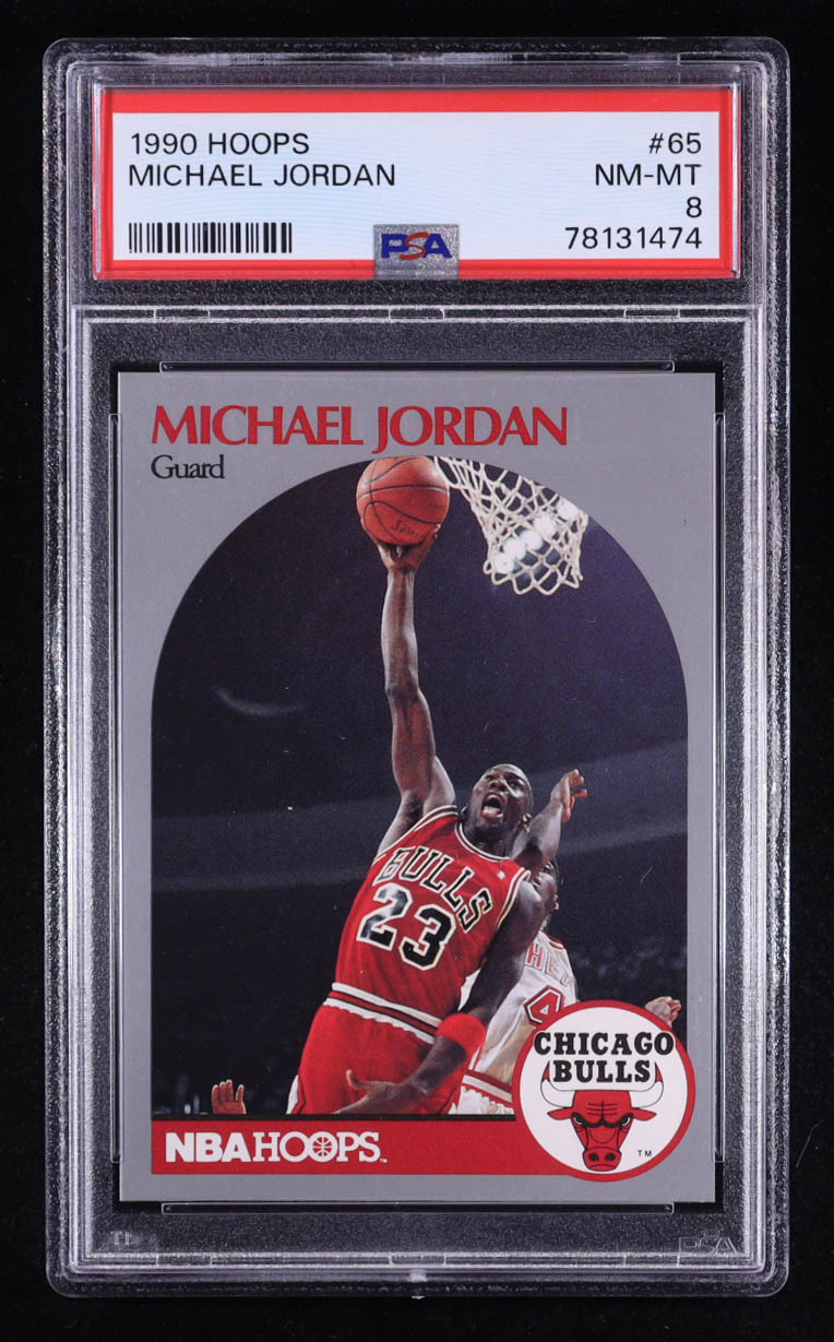 Michael Jordan 1990-91 Hoops #65 (PSA 8) at PristineAuction.com Michael Jordan 1990-91 Hoops #65 (PSA 8) at PristineAuction.com
