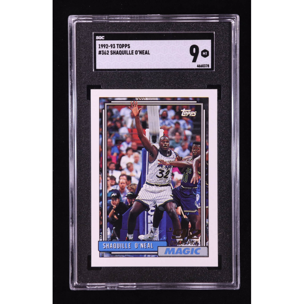 Shaquille O'Neal 1992-93 Topps #362 RC (SGC 9) at PristineAuction.com