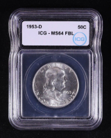 1953-D Franklin Silver Half Dollar (ICG MS63 FBL) at PristineAuction.com