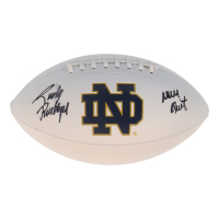 Rudy Ruettiger Signed Notre Dame Fighting Irish Logo Football Inscribed "Never Quit" (Beckett) at PristineAuction.com