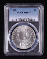 1887 Morgan Silver Dollar (PCGS MS64+) at PristineAuction.com