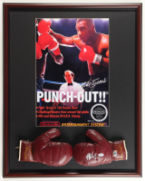 Mike Tyson Signed Custom Framed Vintage Jack Dempsey Model Set of (2) Boxing Gloves with Photo (Tyson & PSA) at PristineAuction.com