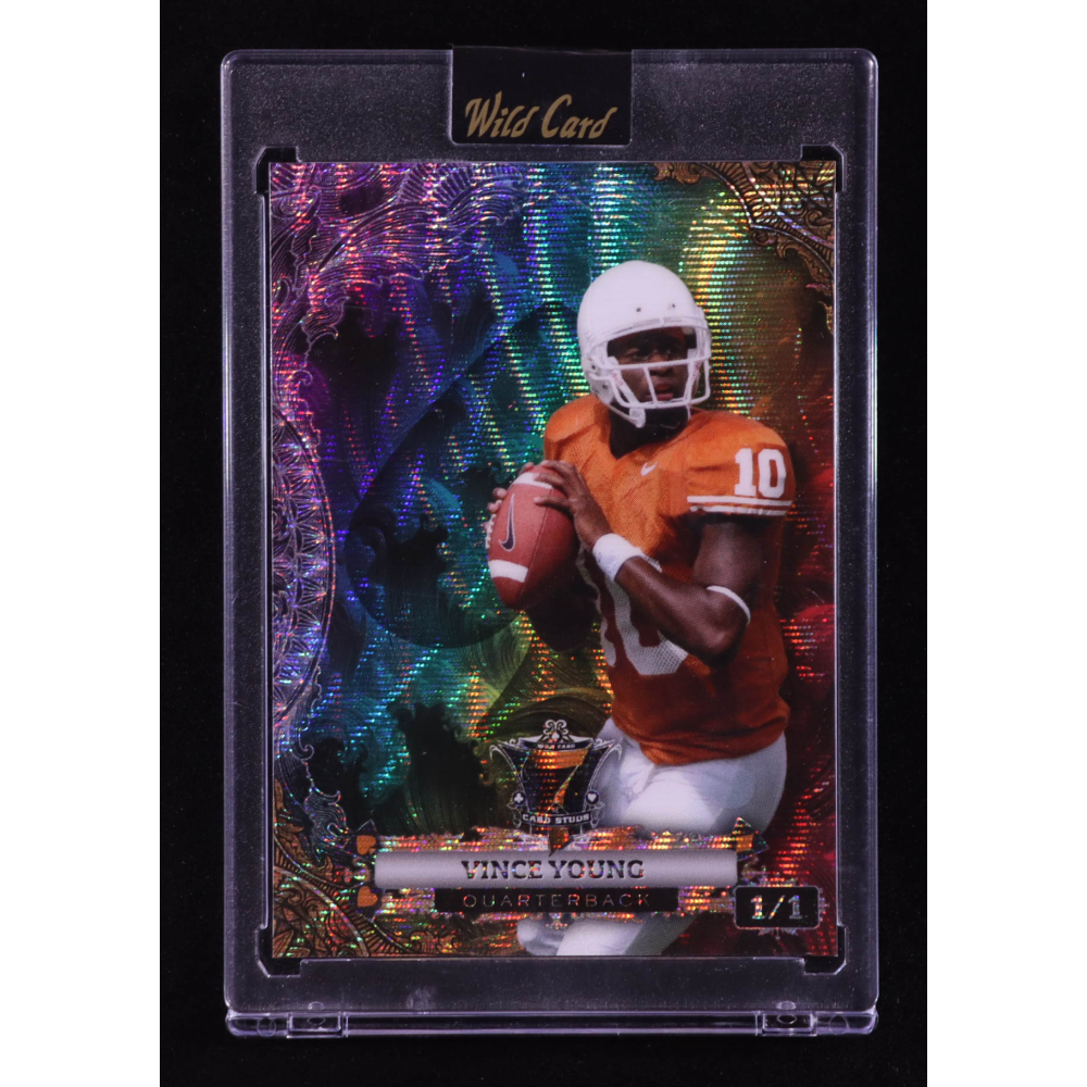 Vince Young 2024 Wild Card 7 Card Studs Rainbow Wave #P7CWSVY #1/1 at PristineAuction.com