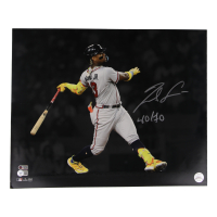 Ronald Acuna Jr. Signed Braves 16x20 Photo Inscribed "40/70" (Acuna Jr. & Beckett) at PristineAuction.com
