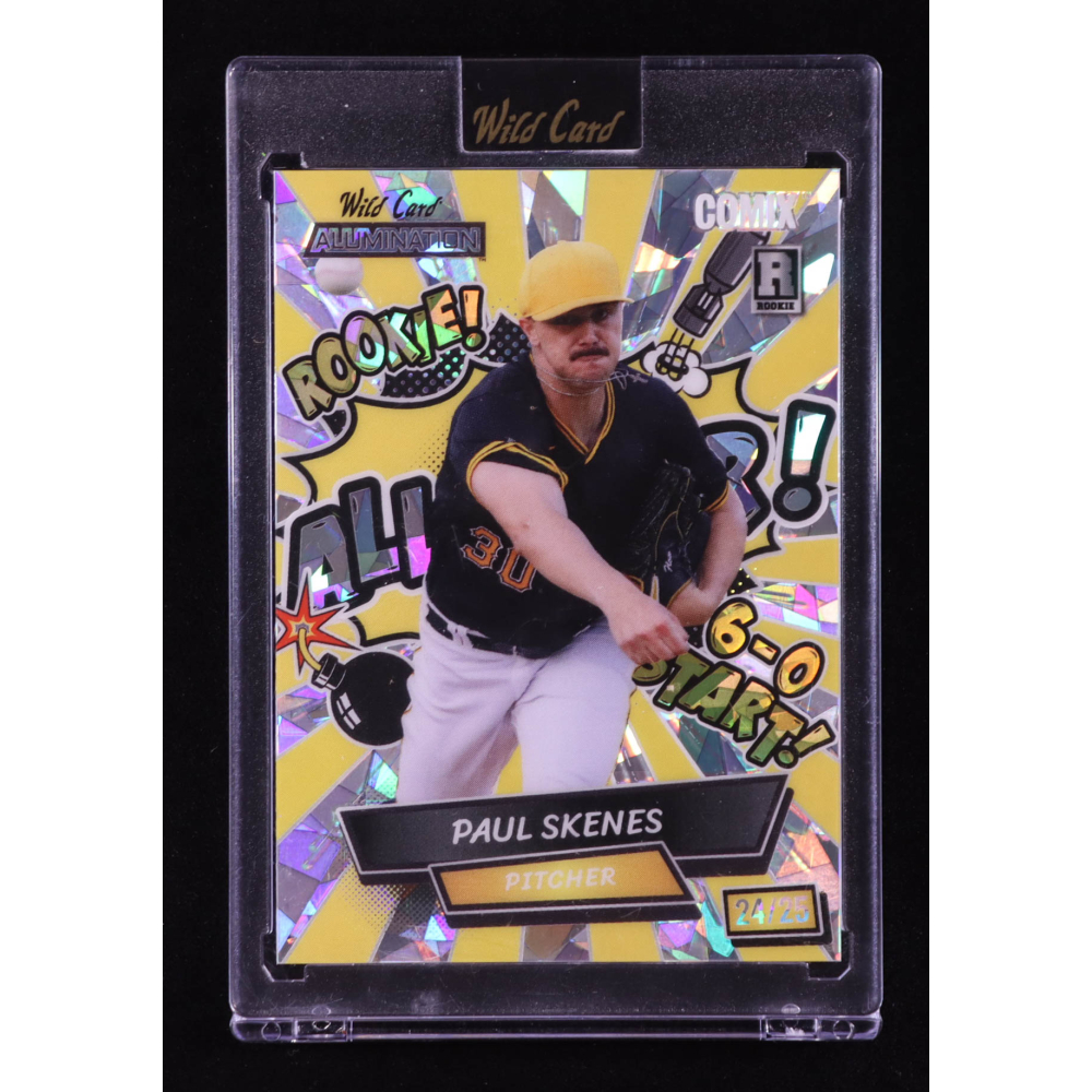 Paul Skenes 2024 Wild Card Alumination Comix All-Star! Silver Ice #ACYAPS1 #24/25 RC at PristineAuction.com
