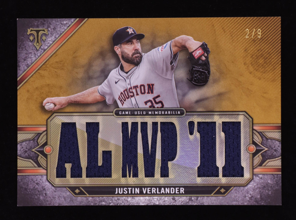 Justin Verlander 2024 Topps Triple Threads Relics Gold #TTRJVE4 #2/9
