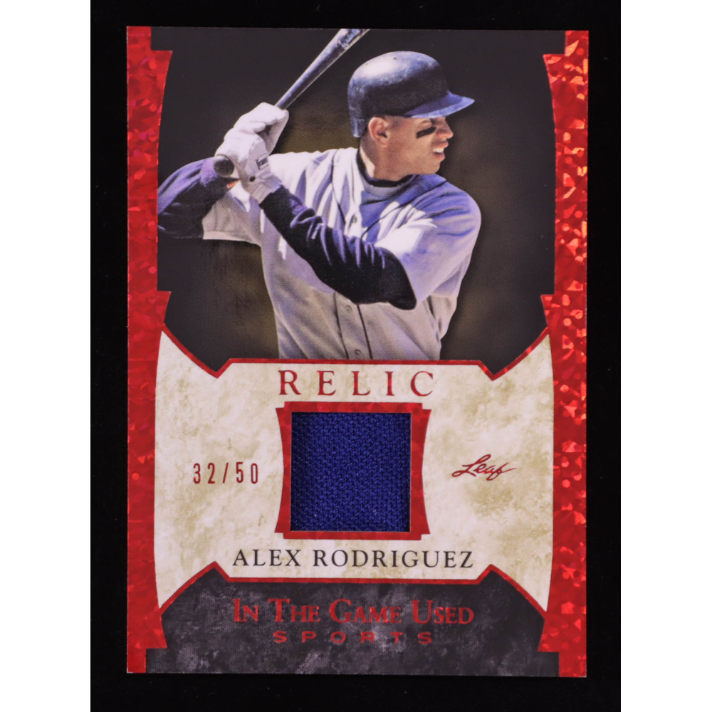 Alex Rodriguez 2022 ITG Used Sports Game Used Memorabilia Red Pattern #GUM01 #32/50 at PristineAuction.com