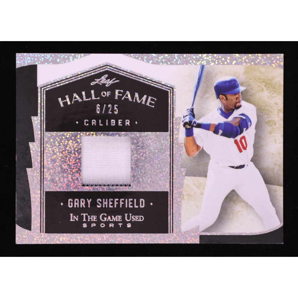 Gary Sheffield 2022 Leaf In The Game Used Sports Hall Of Fame Caliber Silver Sparkle #HC11 #06/25 at PristineAuction.com