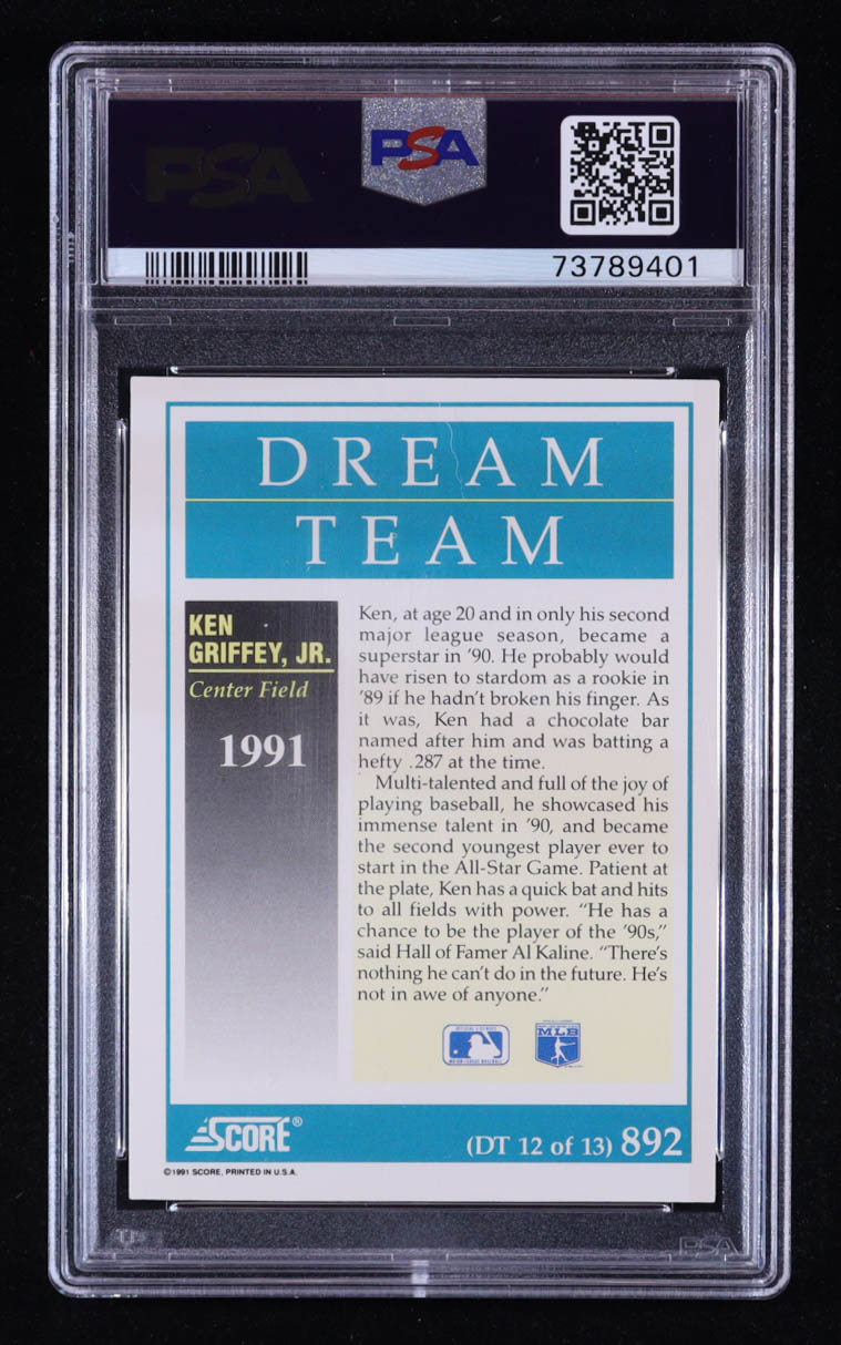 Ken Griffey Jr. 1991 Score Dream Team #892 RC (PSA 10) at PristineAuction.com Ken Griffey Jr. 1991 Score Dream Team #892 RC (PSA 10) at PristineAuction.com