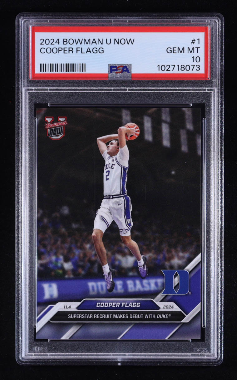 Cooper Flagg 2024 Bowman U Now #1 RC (PSA 10) at PristineAuction.com Cooper Flagg 2024 Bowman U Now #1 RC (PSA 10) at PristineAuction.com