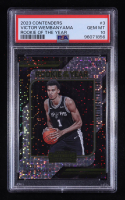 Victor Wembanyama 2023-24 Panini Contenders Rookie Of the Year #3 RC (PSA 10) at PristineAuction.com