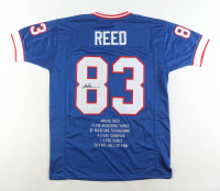 Andre Reed Signed Career Highlight Stat Jersey (JSA) at PristineAuction.com