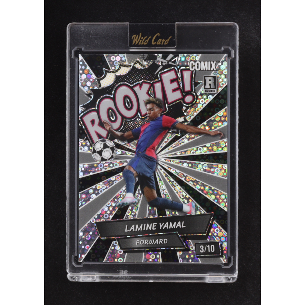 Lamine Yamal 2024 Wild Card Comix ROOKIE! Silver Donut Circles #ACBLR-LY06 #03/10 RC at PristineAuction.com