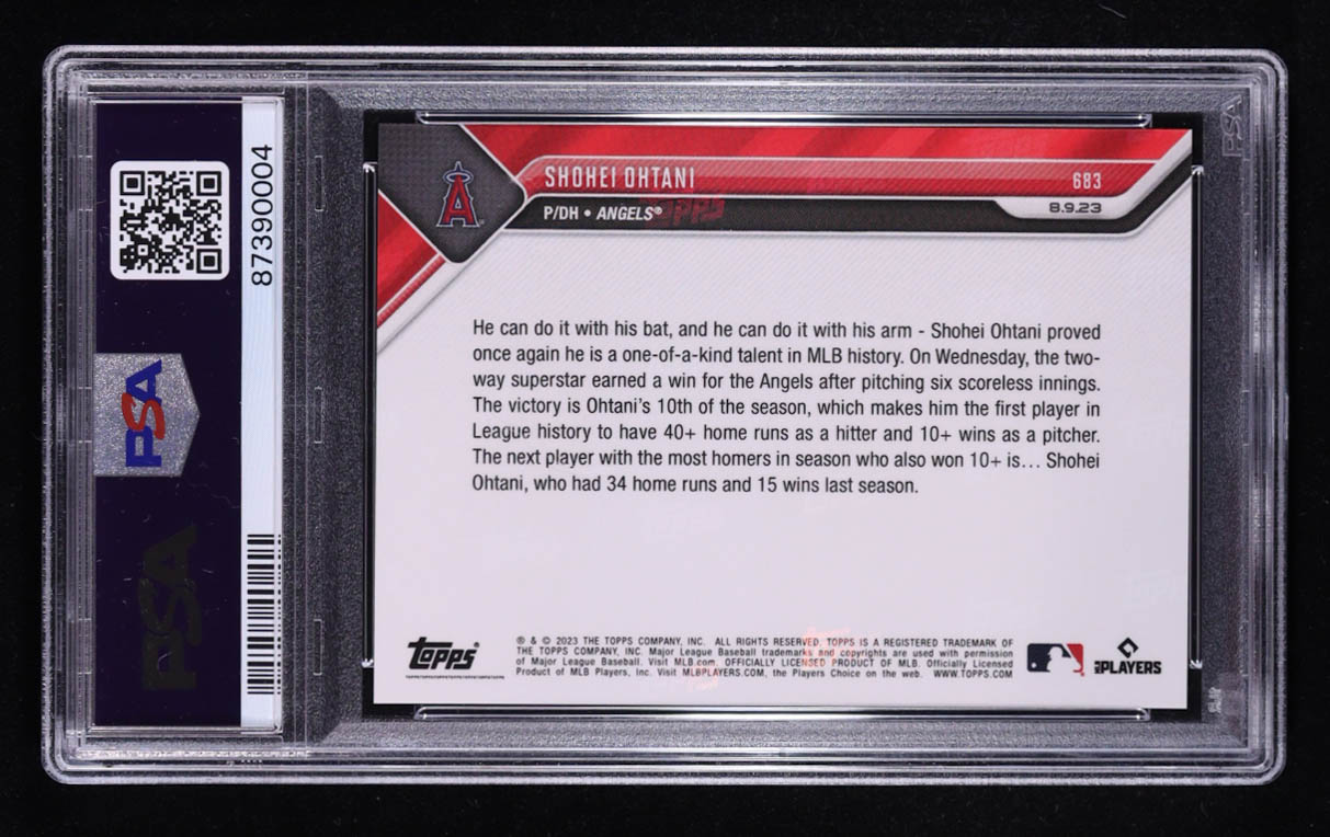 Shohei Ohtani 2023 Topps Now #683 (PSA 10) at PristineAuction.com Shohei Ohtani 2023 Topps Now #683 (PSA 10) at PristineAuction.com