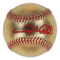 Gary Sheffield OML Gold Leather Baseball (JSA) at PristineAuction.com