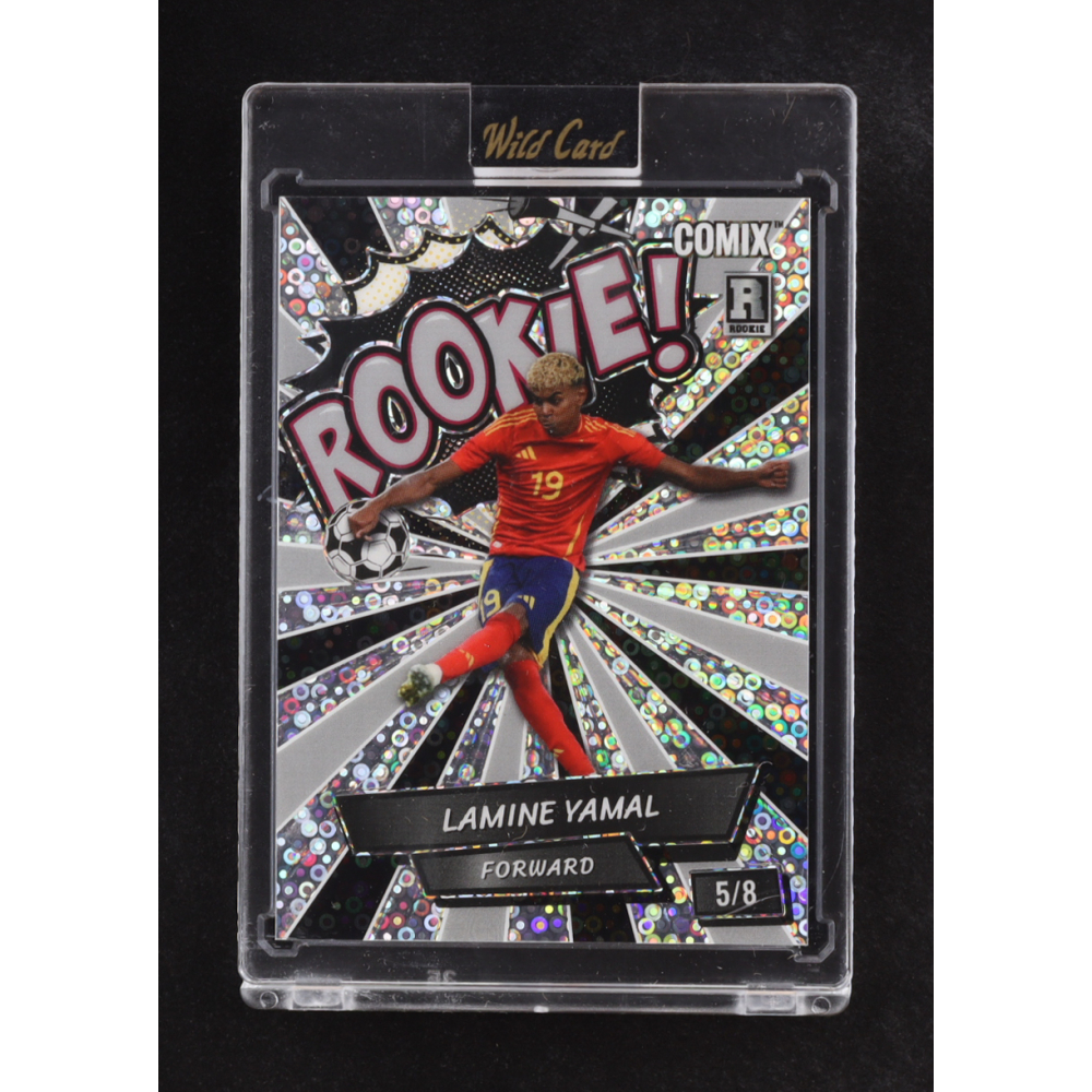 Lamine Yamal 2024 Wild Card Comix ROOKIE! Silver Donut Circles #ACBLR-LY07 #5/8 RC at PristineAuction.com