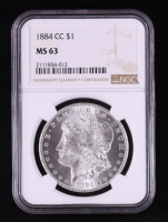 1884-CC Morgan Silver Dollar (NGC MS63) at PristineAuction.com
