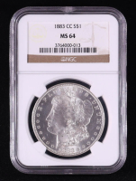 1883-CC Morgan Silver Dollar (NGC MS64) at PristineAuction.com