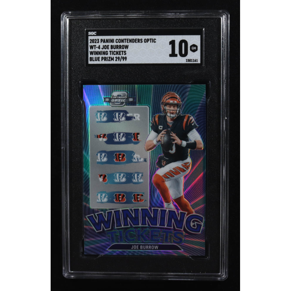 Joe Burrow 2023 Panini Contenders Optic Winning Tickets Blue #4 #29/99 (SGC 10) at PristineAuction.com