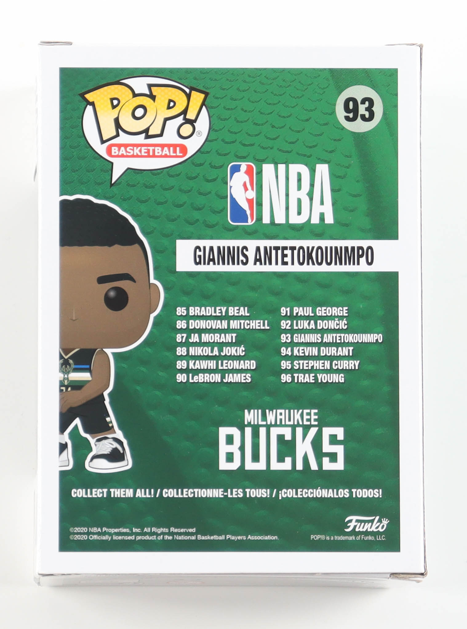 Giannis Antetokounmpo Signed Bucks #93 Funko Pop! Vinyl Figure (Beckett) at PristineAuction.com Giannis Antetokounmpo Signed Bucks #93 Funko Pop! Vinyl Figure (Beckett) at PristineAuction.com